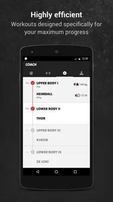 Gym android App screenshot 1