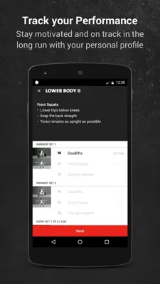 Gym android App screenshot 2